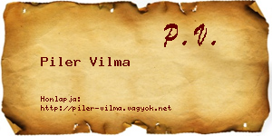Piler Vilma névjegykártya